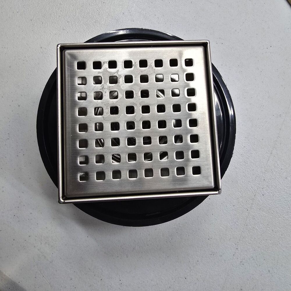 Stainless Steel Square Bathroom Shower Drain Modern No Box